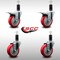 Service Caster 4'' SS Red Poly Swivel 1-1/4'' Expanding Stem Caster Set 2 Total Lock Brakes, 4PK SCC-SSEXTTL20S414-PPUB-RED-2-S-2-114 - alternate 4